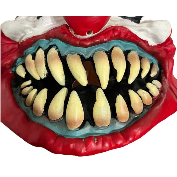Scary Evil Clown Mask By Seasons Creepy Halloween Latex Costume Horror Cosplay - Picture 10 of 11